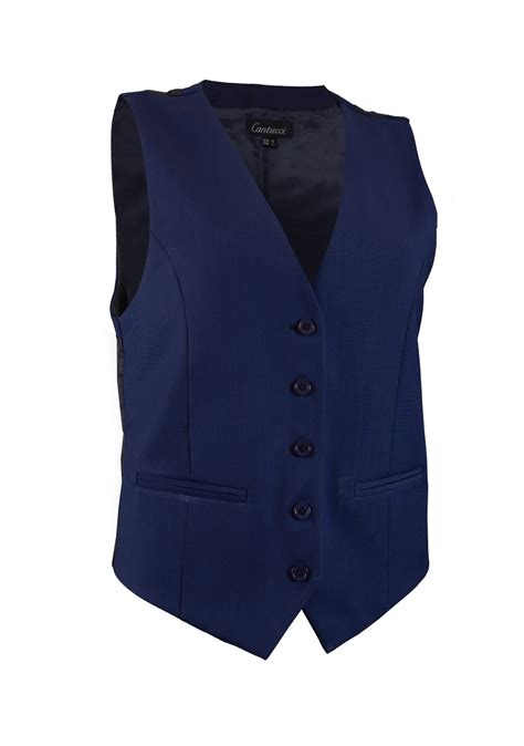 navy blue womens vest